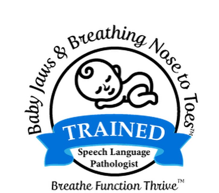 Baby Jaws and Breathing Nose to Toes &mdash; Trained Speech-Language Pathologist badge.